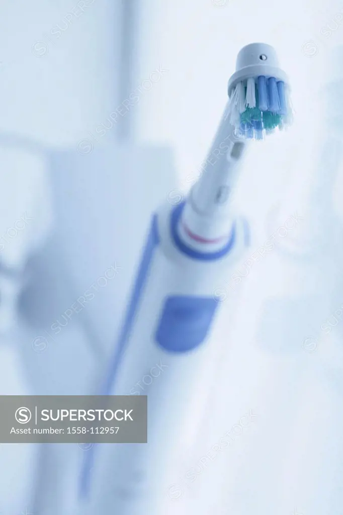 Toothbrush, electrically, detail, fuzziness, no property release, electro-appliance, tooth-care, tooth-hygiene, hygiene, mouth-hygiene, Zähneputzen, t...