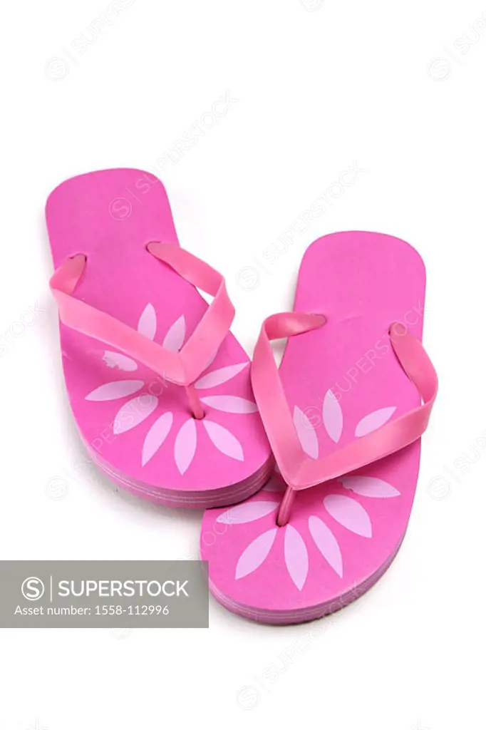 Flip-Flops, pink, from above, shoes, sandals, toe-bridge-slip-ons, flip-flops, bath-shoes, bath-defeats, summer-shoes, plastic-shoes, symbol, leisure ...