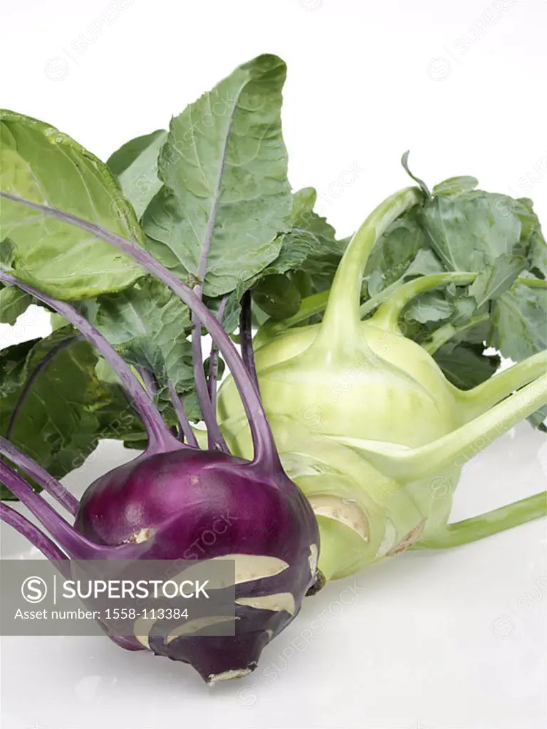 Kohlrabi, red, white, quiet life food food vegetables cabbage-vegetables, cabbage, vegetable-cabbage, trunk-cabbage, kinds, colors, differently, kohlr...