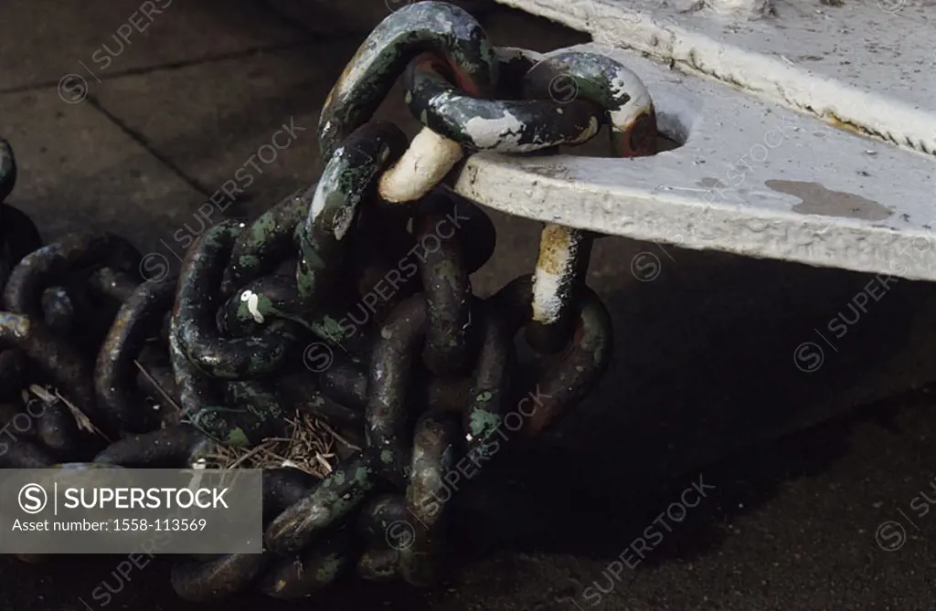 Harbor, Poller, detail, iron-chain, harbor-wall, jetty, iron, fortification, chain, steel-chain, iron, steel, strongly, symbol, hardness, security, pr...