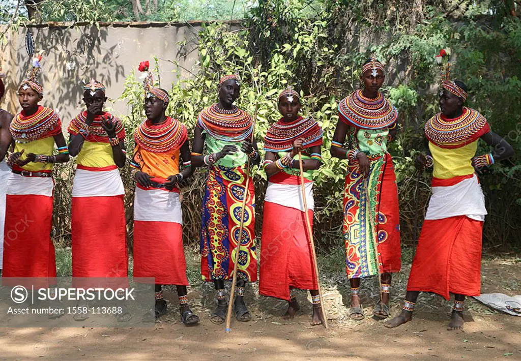Kenya, Turkana-Frauen, neck-jewelry, headdress, group-picture, no models Africa, North-Kenya, people, nomads, release, series, nomad-people, shepherd-...