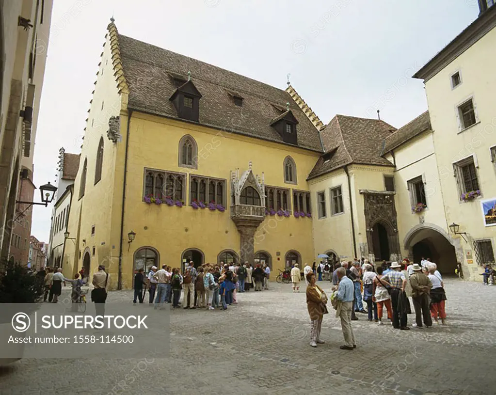 Germany, Bavaria, Regensburg, old part of town, tourists, Southern Germany, waiter-palatinate, city, old part of town, UNESCO-Weltkulturerbe, building...