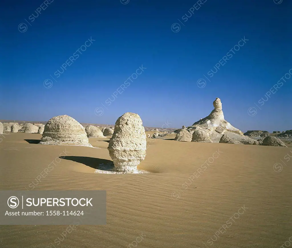 Egypt, Libysche desert, rock-formations, nature, live-adversely, vegetation-loosely, heat, dryness, dusty, sandy, western white desert, rocks, limesto...