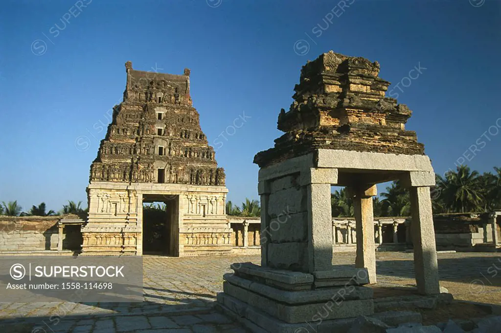 India, Karnataka, Hampi, Vijayanagar ruin-city, temples, Asia, South-Asia, construction, architecture, history, ruins, ´city of the victory´, Vijayana...