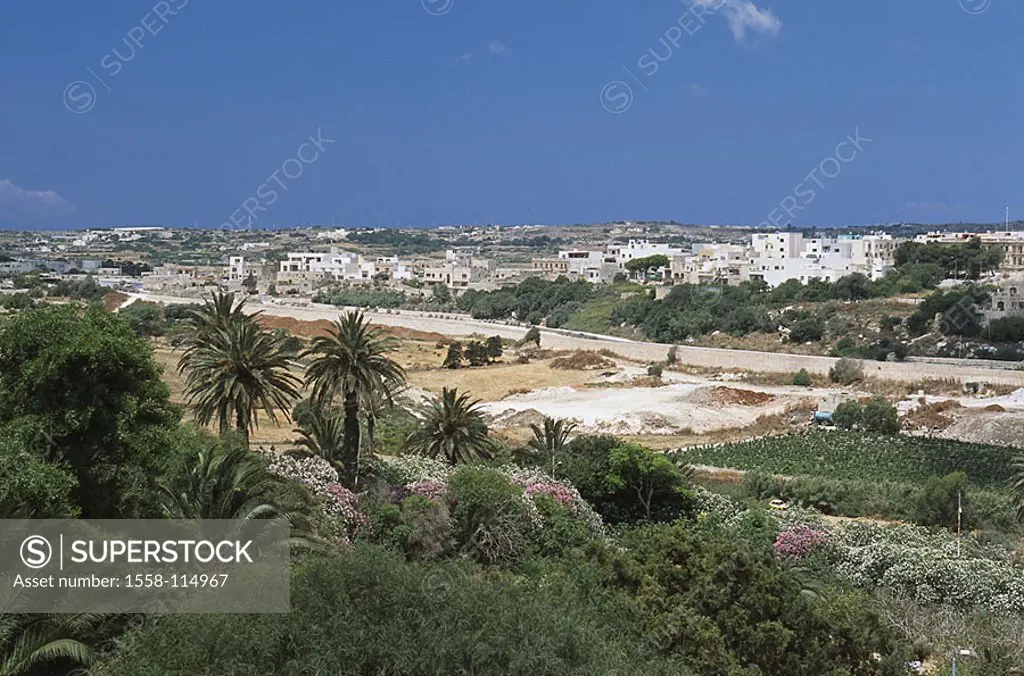 Island Malta, Mdina, Umland, Maltese islands Mediterranean-island city houses landscape,