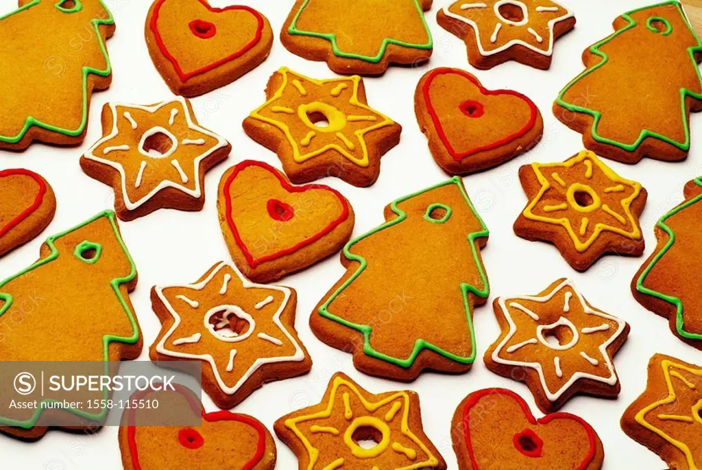Gingerbread-figures, decorates, frosting, colorfully, Christian-tree-jewelry, Christmas-bakery, forecastle-merchandise, gingerbreads, pastries, fine-p...