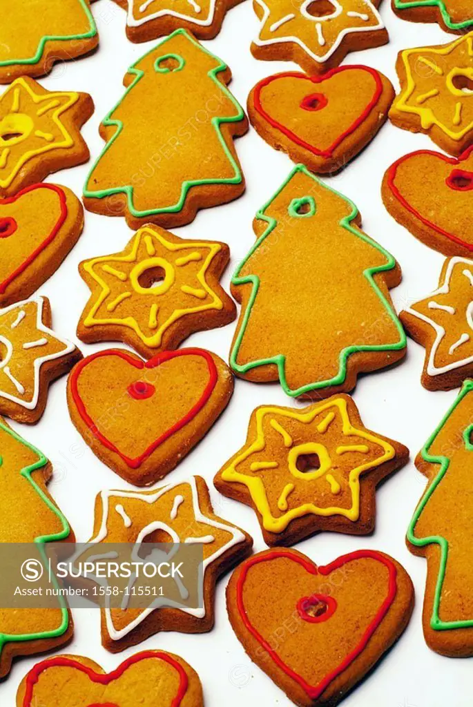 Gingerbread-figures, decorates, frosting, colorfully, Christian-tree-jewelry, Christmas-bakery, forecastle-merchandise, gingerbreads, pastries, fine-p...