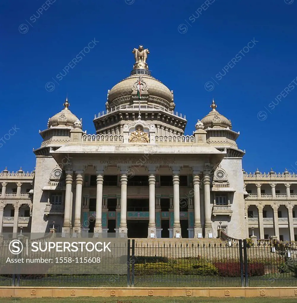 India, Karnataka, Bangalore, parliament, Asia, ´garden-city´, Parliament, construction, architecture, sight, destination, tourism,