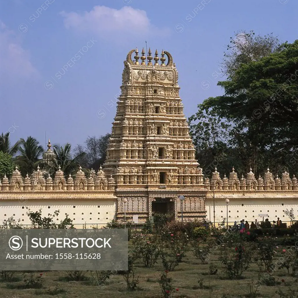 India, Mysore, temples Sri Shweta Varahaswami, Asia, ´city of the sandalwood´, temple, Bhuvaneshvari, Gopuram, construction, architecture, culture, si...