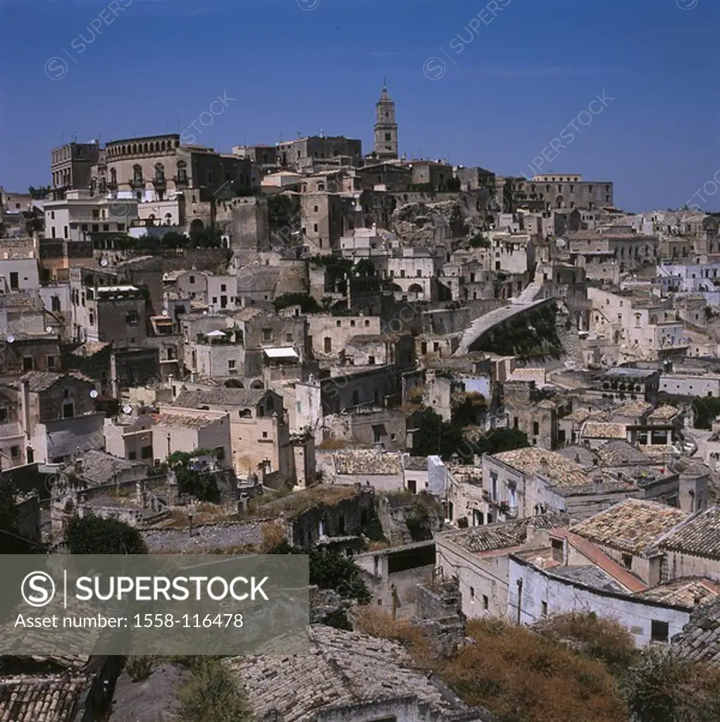 Italy, Basilicata, Matera, city-opinion, South-Italy, houses, residences, cityscape, sight, destination, tourism,