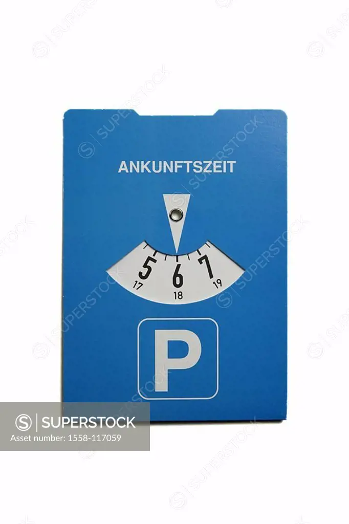 Park-disk, ad, arrival time parking place, short-time-parking place, arrival, park-time, park-duration, restricts, symbol, parking, park-dues, time, p...