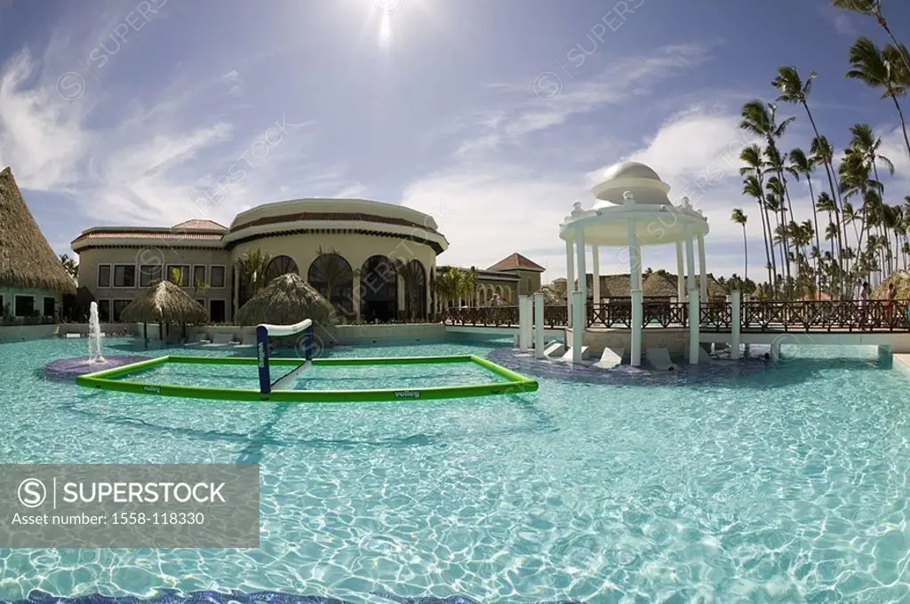 Dominican republic, hotel-installation, pool, pavilion, summers, Caribbean, big Antilles, island, hotel, hotel-pool, pool-installation, Swimmingpool, ...