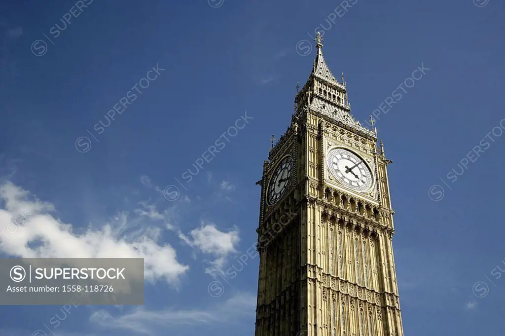 Great Britain, England, London, Big Ben, belfry, detail,