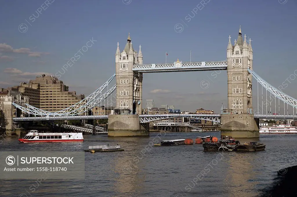 Great Britain, England, London, river Thames, tower bridge,