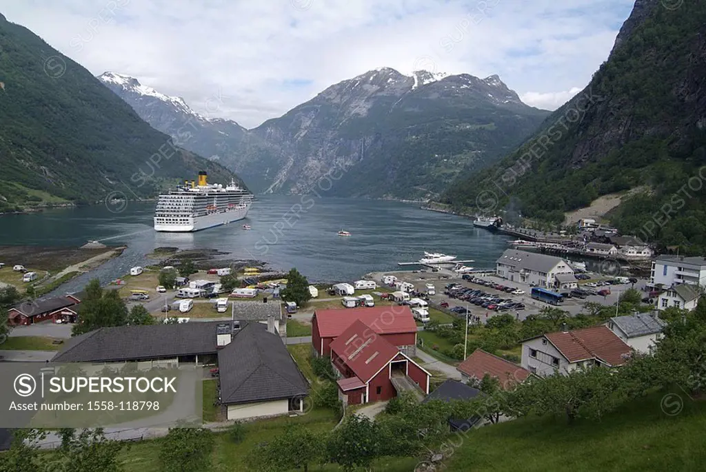 Norway, More og Romsdal, Geirangerfjord, place, cruise-ship, Costa Atlantica,