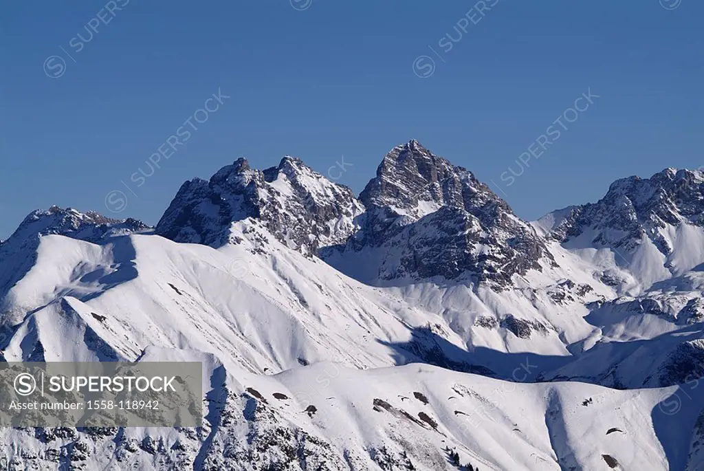 Germany, Bavaria, colonel-village, Allgäuer Alps, snow,