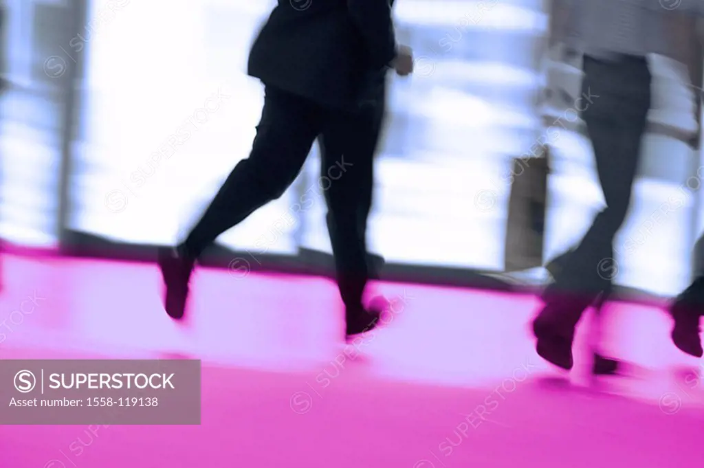 Goes hall, business people, back-opinion, detail, legs series people people businessmen, men, two, movement, locomotion, rush, Hektik, stress, time-pr...