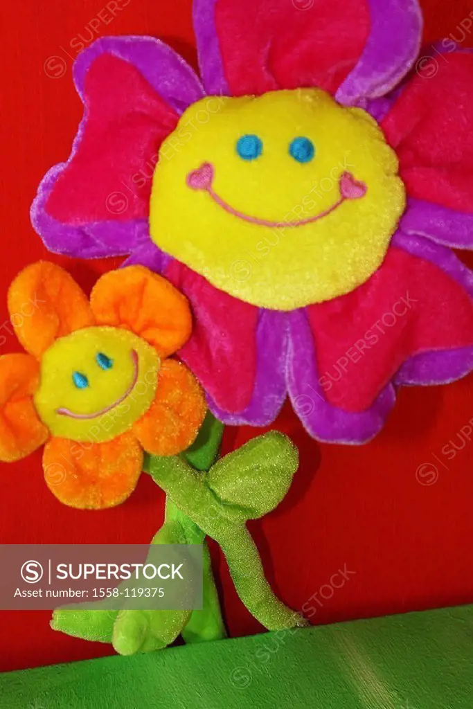 Stuffed animals, ´flowers´, smile, favorite-toy, toy, stuffed animal little flower two, plush, colorfully, faces, cheerfully, cute, cuddly, knuddelig,...