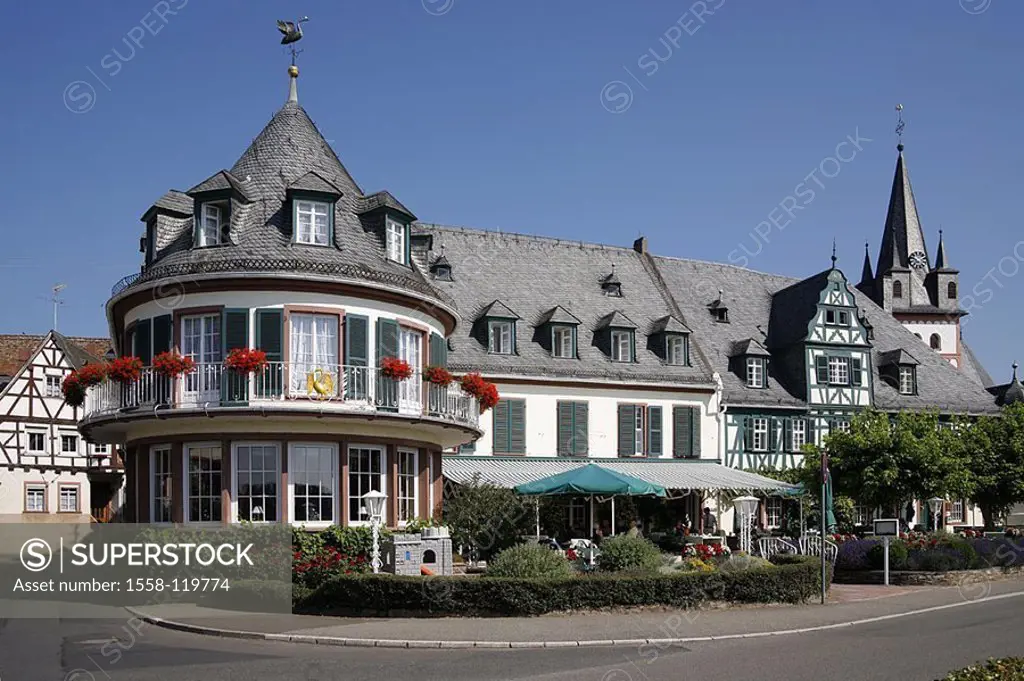 Germany, Hesse, Rhine-district, Oestrich-Winkel, hotel swan,