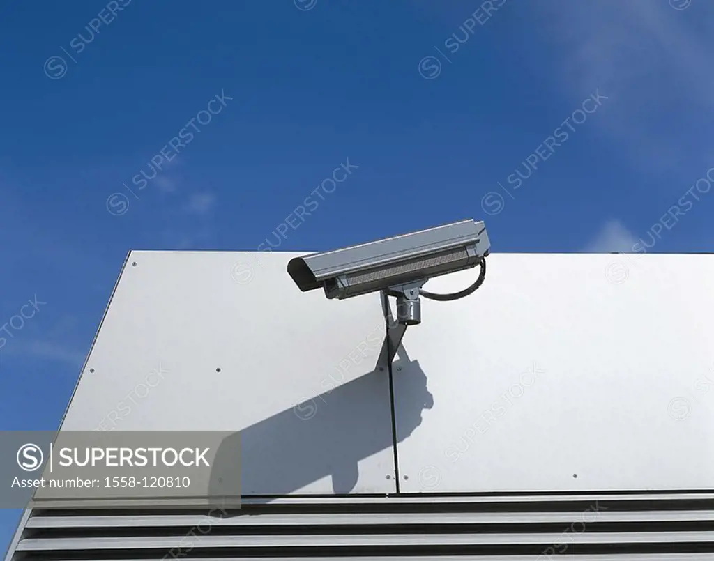 Supervision-camera, outside, buildings, wall, facade, camera, video-camera, supervision, protection, security, security-system, video-supervision, sup...