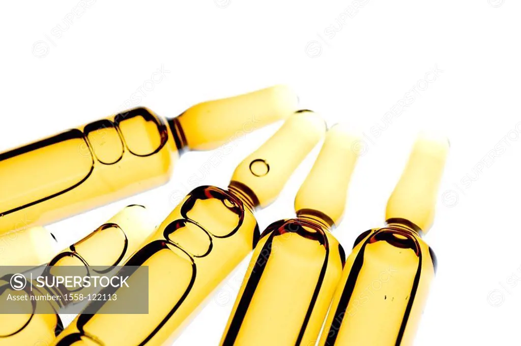 Ampoules, detail, series, cosmetics, medicine, medically, medication, pharmacy, pharmaceutically, remedies, active substances, cure, health, glass, gl...