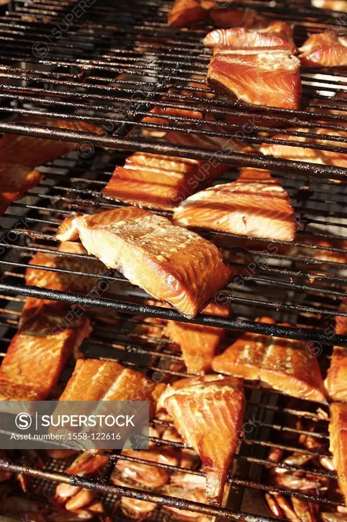 Räucherfisch, food, Denmark, specialty, fish, food-fish, fish fillets, salmon, salmon-fillets, smoked salmon, preparation, bragged, fences, grill-rust...