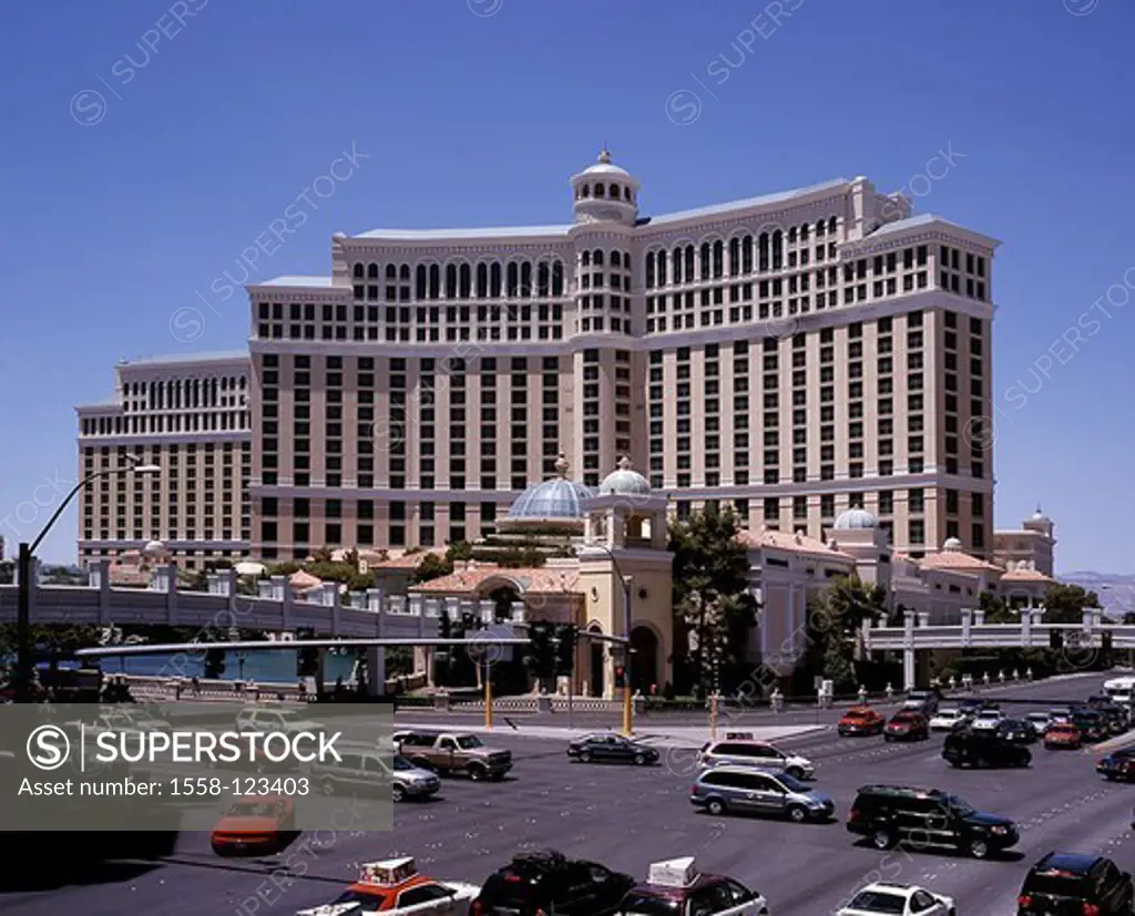 USA, Nevada, Las Vegas, The striptease, Bellagio hotel, street-scene, series, North America, West coast, city, player-city, Las Vegas boulevard amusem...