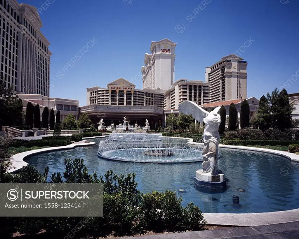 USA, Nevada, Las Vegas, The striptease, Caesar´s Palace hotel, park, fountains, no property release, series, North America, West coast, city, player-c...