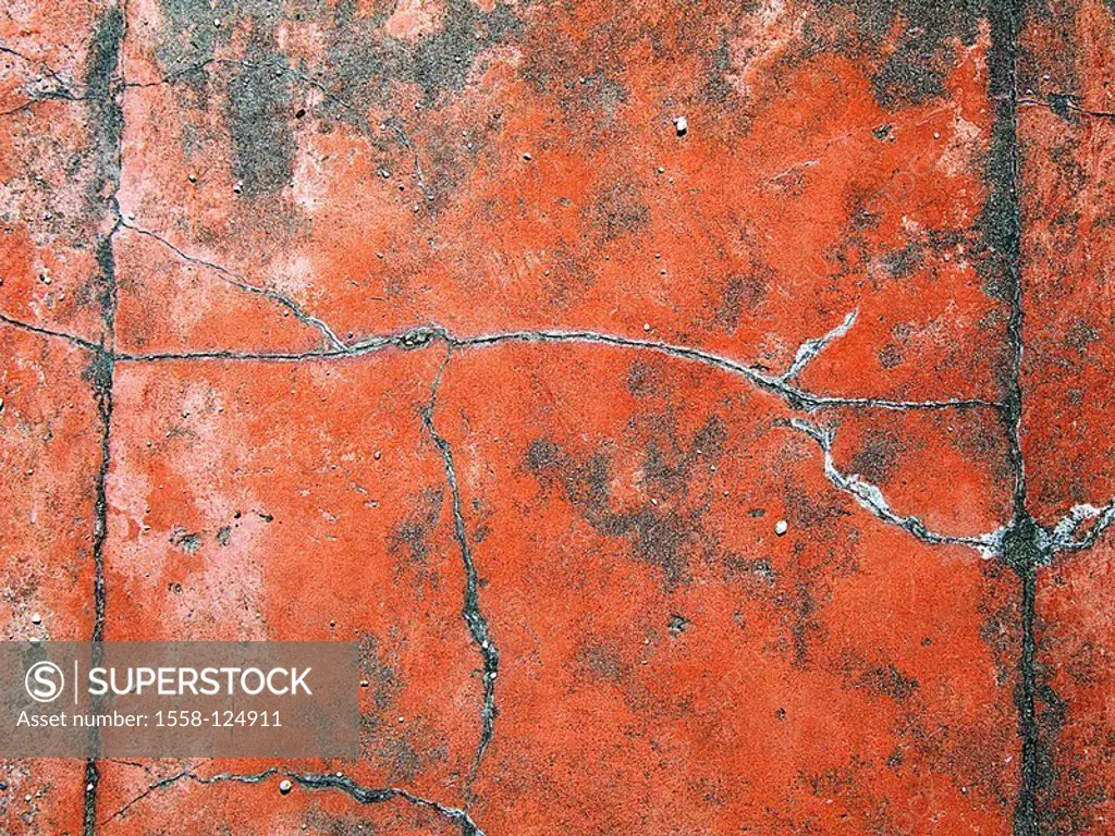 Concrete-wall, old, rip-y, red, detail, construction, buildings, wall, wall, concrete, lines, patterns, structure, crannies, decrepit, wall-rips, rips...