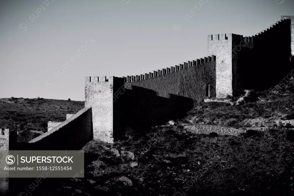City wall, Spain, Albarracin, Albarracín