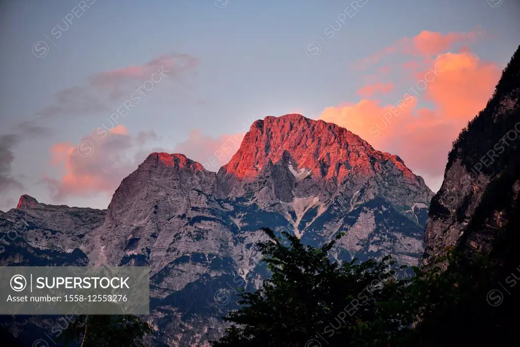 Rocky peaks of the Triglav National Park, evening light