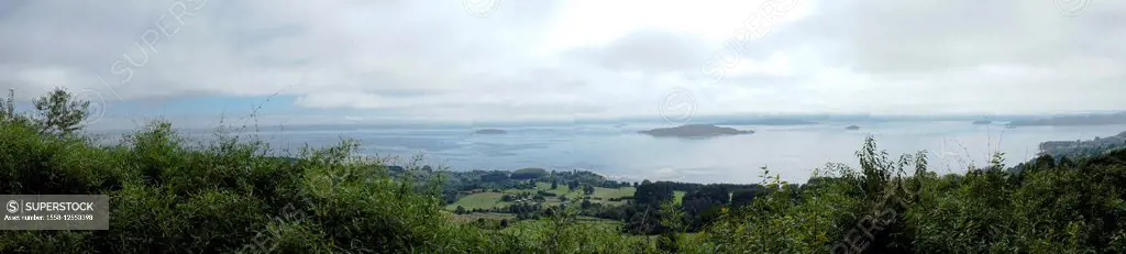 Panorama of the Lago Ranco, Chile