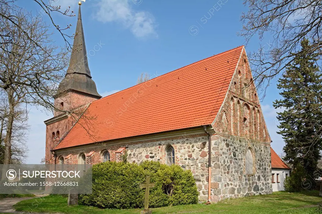 Usedom Island, church of Mellenthin