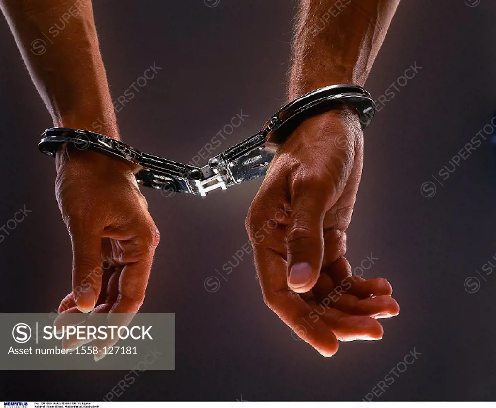 Woman, Man, Hands, Handcuffs