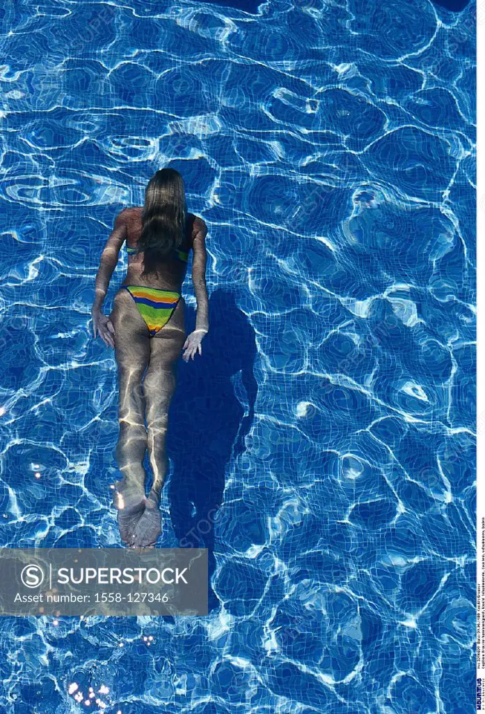 Woman, Swimming pool, dive