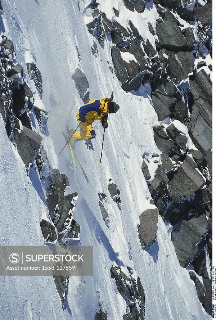 Skier, Steep slope, Extreme sport