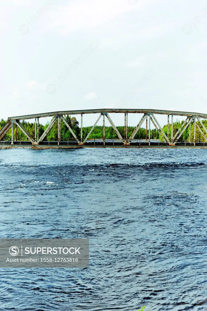 Bridge, iron, river