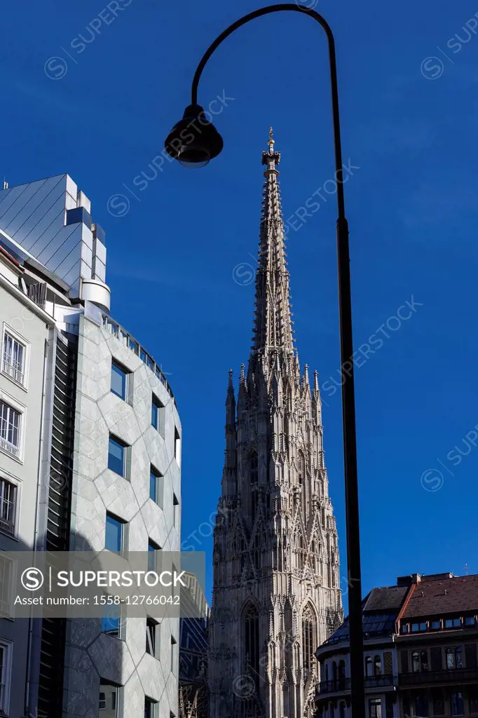 Europe, Austria, Vienna, Haas house, St. Stephen's Cathedral