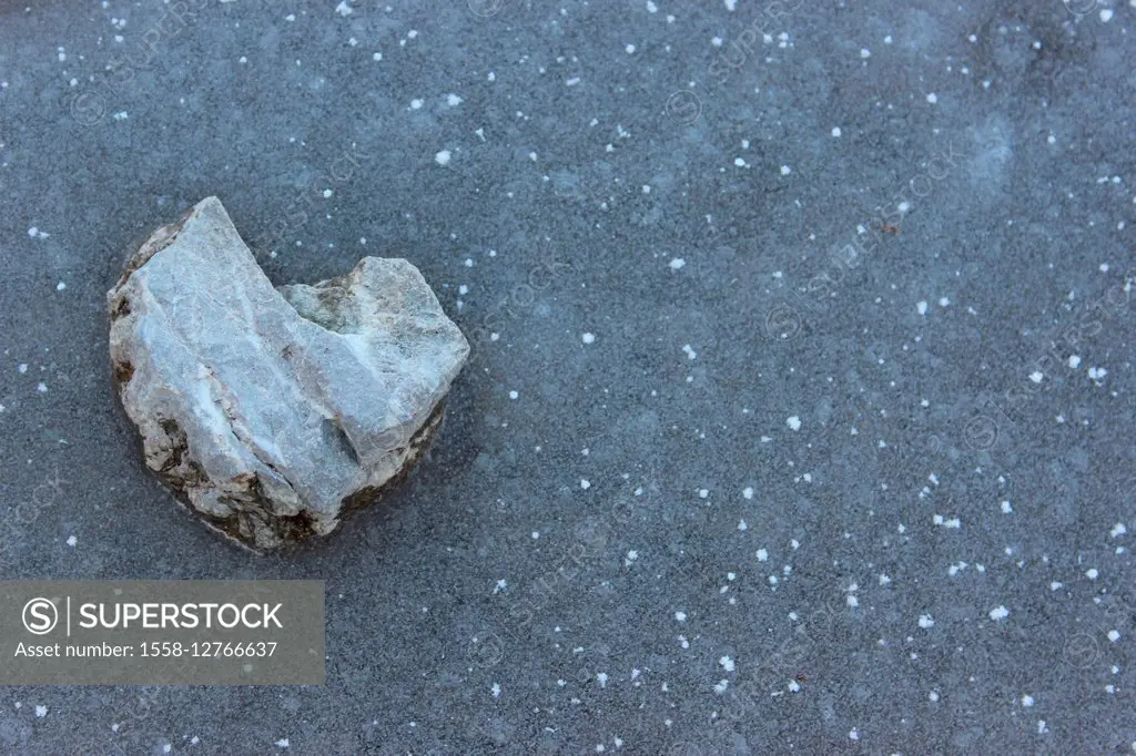 Ice, stone, heart-shaped