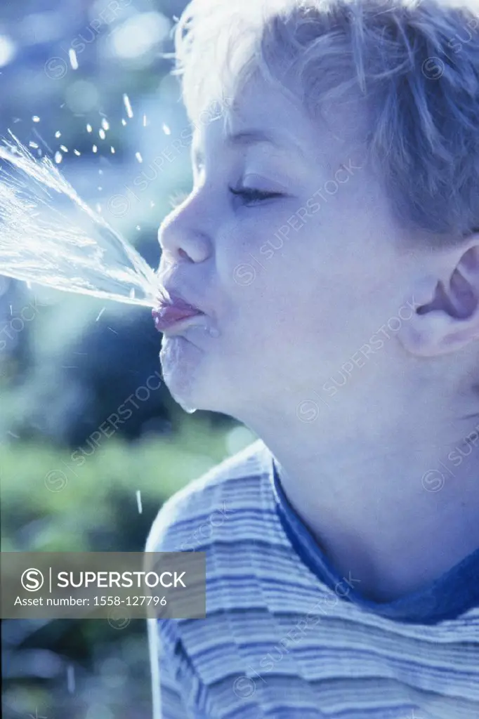 Boy, Water, spit out