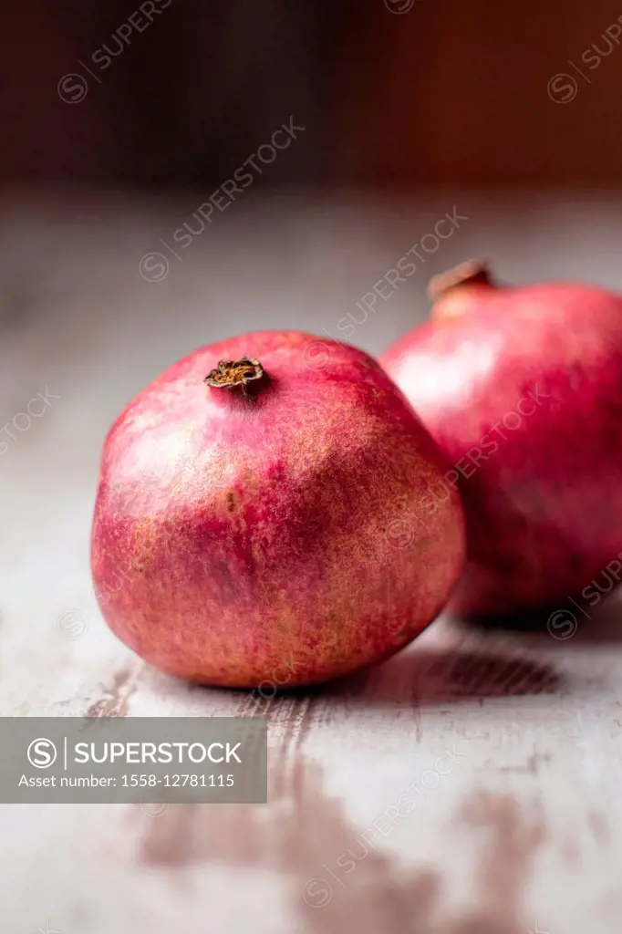 Two pomegranates, close-up