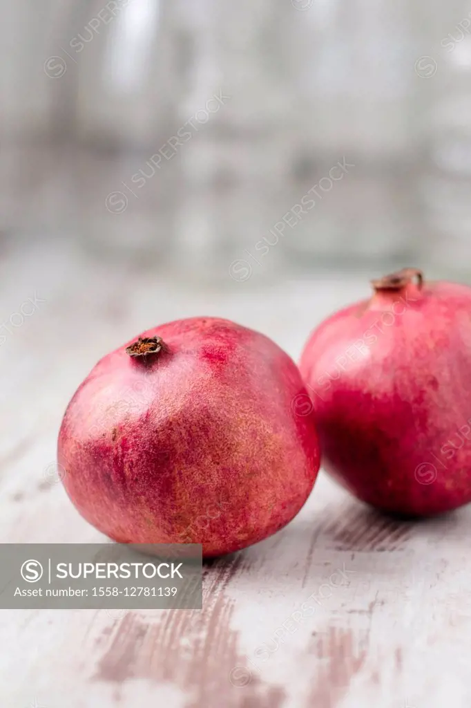 Two pomegranates, close-up