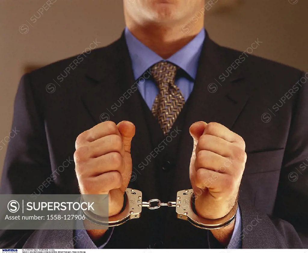Businessman, Handcuffs, Detail