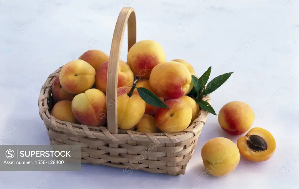 Basket, Apricots, Still life