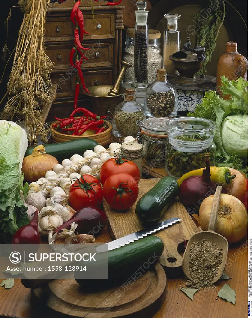 Kitchen, Vegetable, Spices
