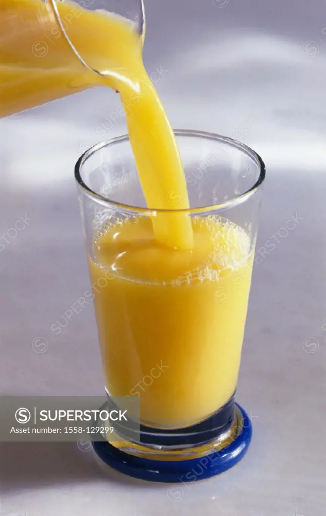 Orange juice, Jug, Glass