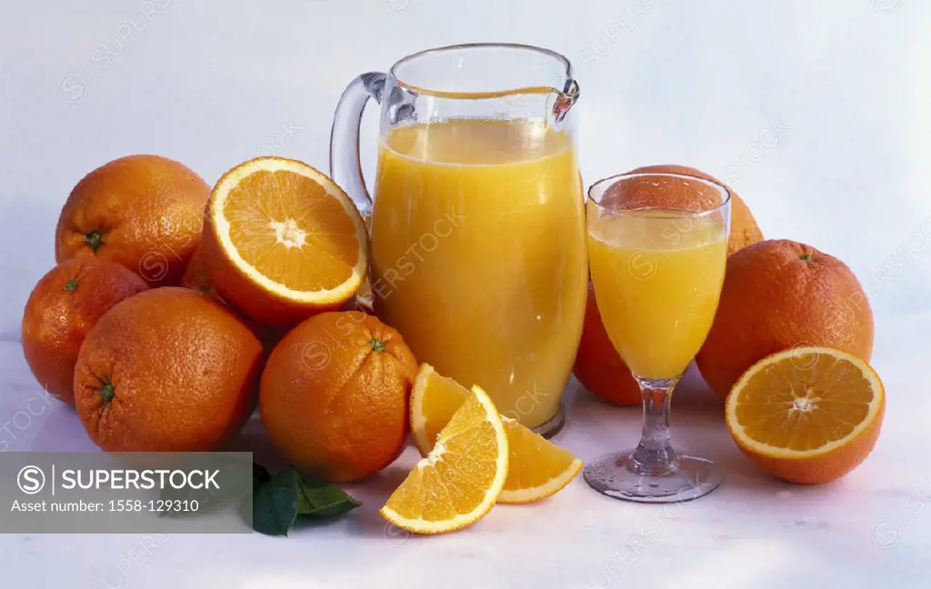 Orange juice, Glass, Jug