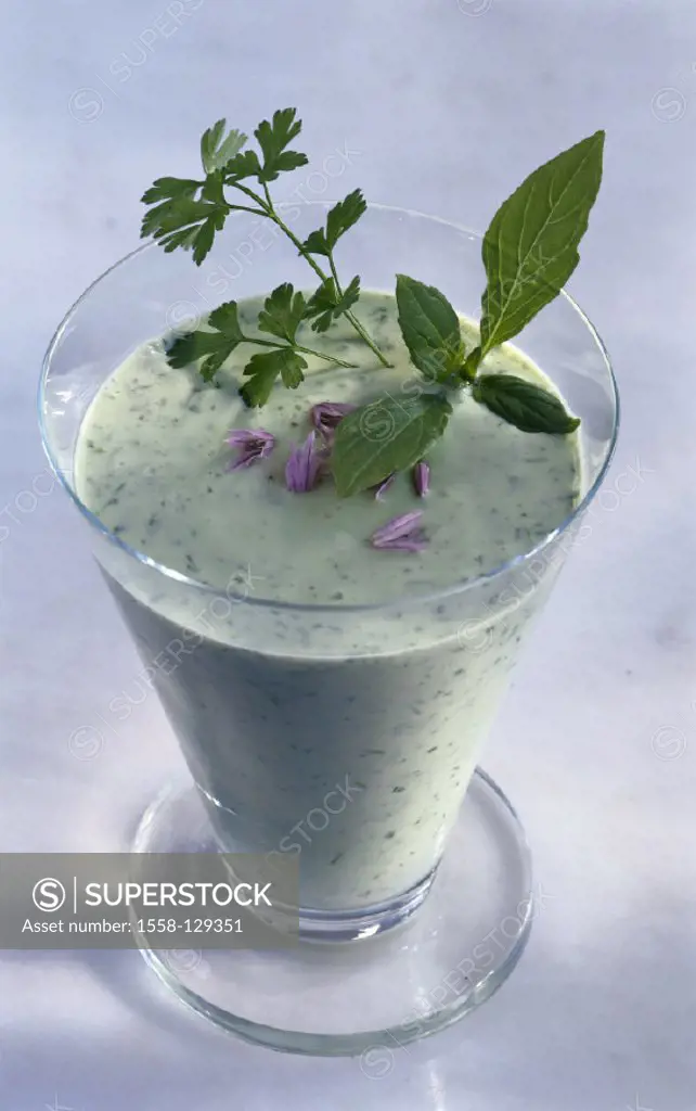Kefir-herbs-drink, Still life