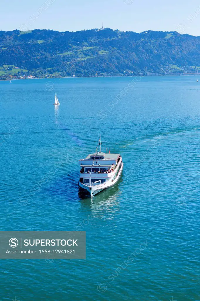 Lake Constance, ship near Lindau, Lake Constance