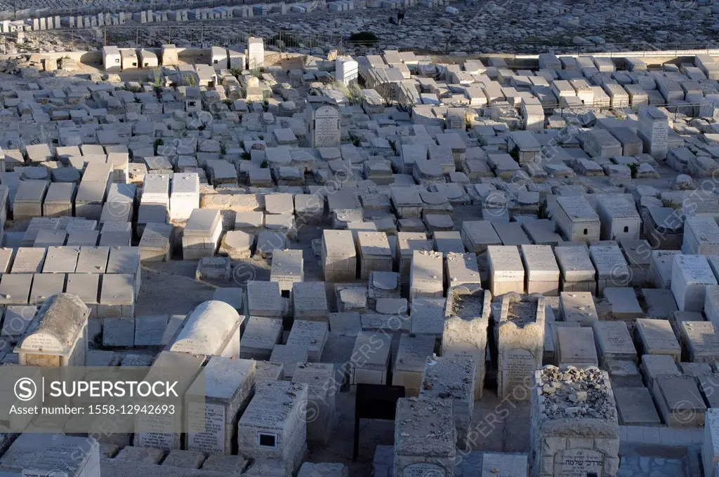 Jerusalem, Jewish cemetery in Mount of Olives, Israel
